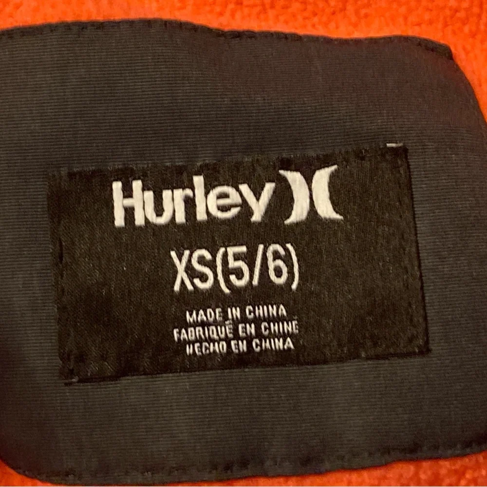 Hurley Kids' Black and Orange Mountain Jacket (size 5/6)